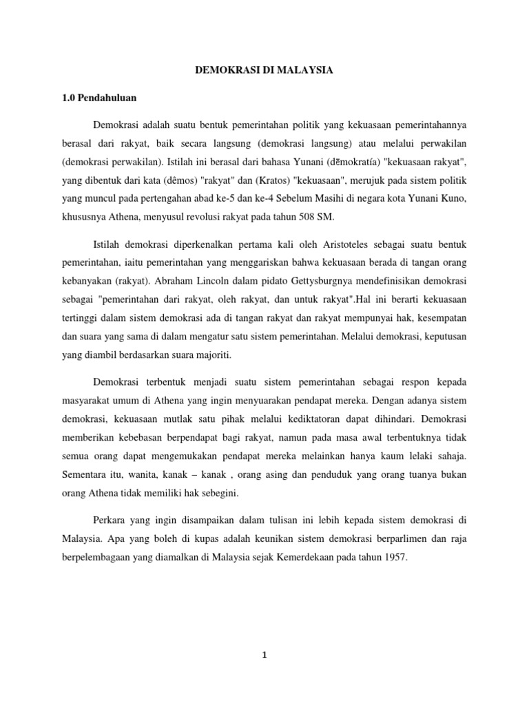 Demokrasi Malaysia Pdf