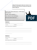 11 Research Planning Page