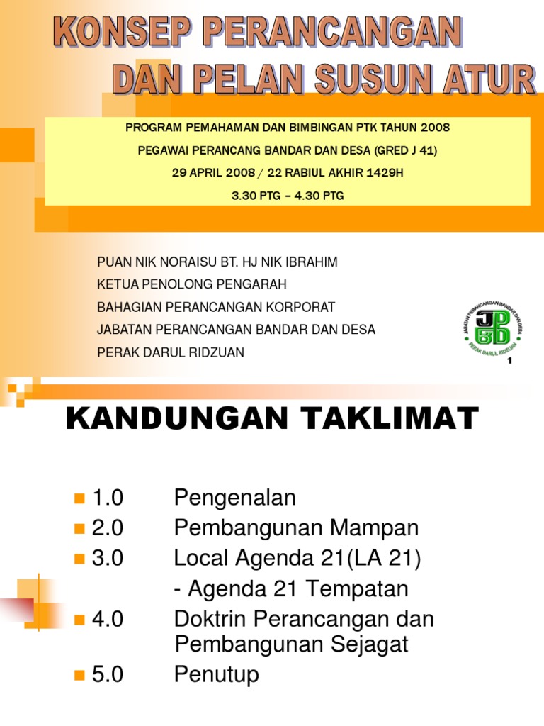 Konsep Perancangan Pelan Susunatur