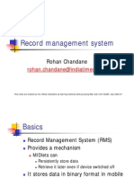 J2ME - Record Management System: Rohan Chandane