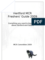 Hertford College MCR - Freshers Guide 2009