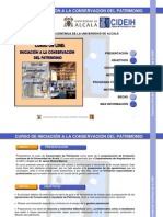 CURSO DE CONSERVADOR DE PATRIMONIO