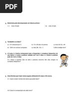 Ficha de Avaliação mat5 - estatística