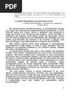 A Crise Moderna da Antropologia - Lévi-Strauss, C.