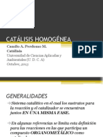 Catálisis homogénea: Generalidades