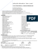 Lista de Utiles 1 y 2 Prima 2013 PDF