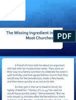 The Missing Ingredient in Most Churches