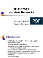 IE 419/519 Wireless Networks: Lecture Notes #6 Spread Spectrum