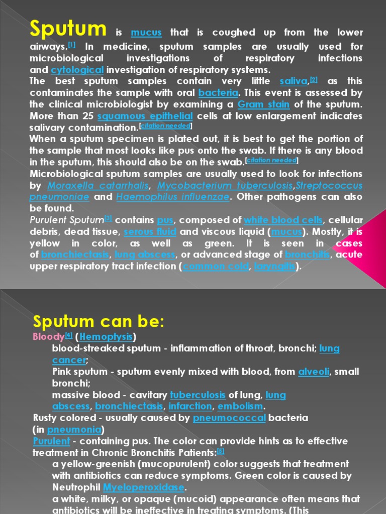 Sputum | PDF | Science & Mathematics