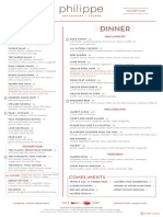 Philippe Dinner Menu