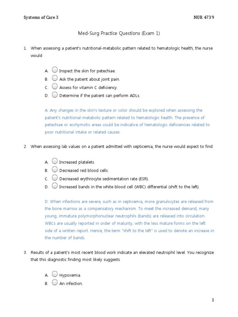 Exam 1 Practice Questions | PDF | Hiv/Aids | Dialysis