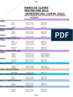 Horarios Cursos 2do Sem 2012