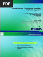 Driving Revenue Enhancement Campaigns The Maxis Experience