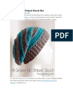 All Grown Up Striped Slouch Hat