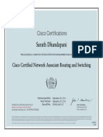 Sarath Dhandapani: Cisco Certifications