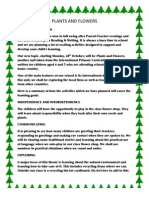 Plants and Flowers 2013 Curriculum Letter