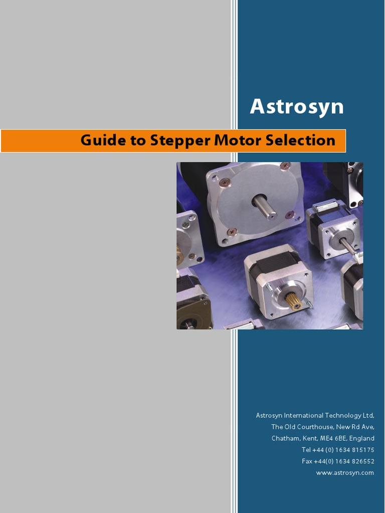 Stepper Motor Selection Guide | PDF | Electrical Equipment ...
