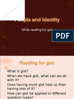 Reading for Gist With Identity