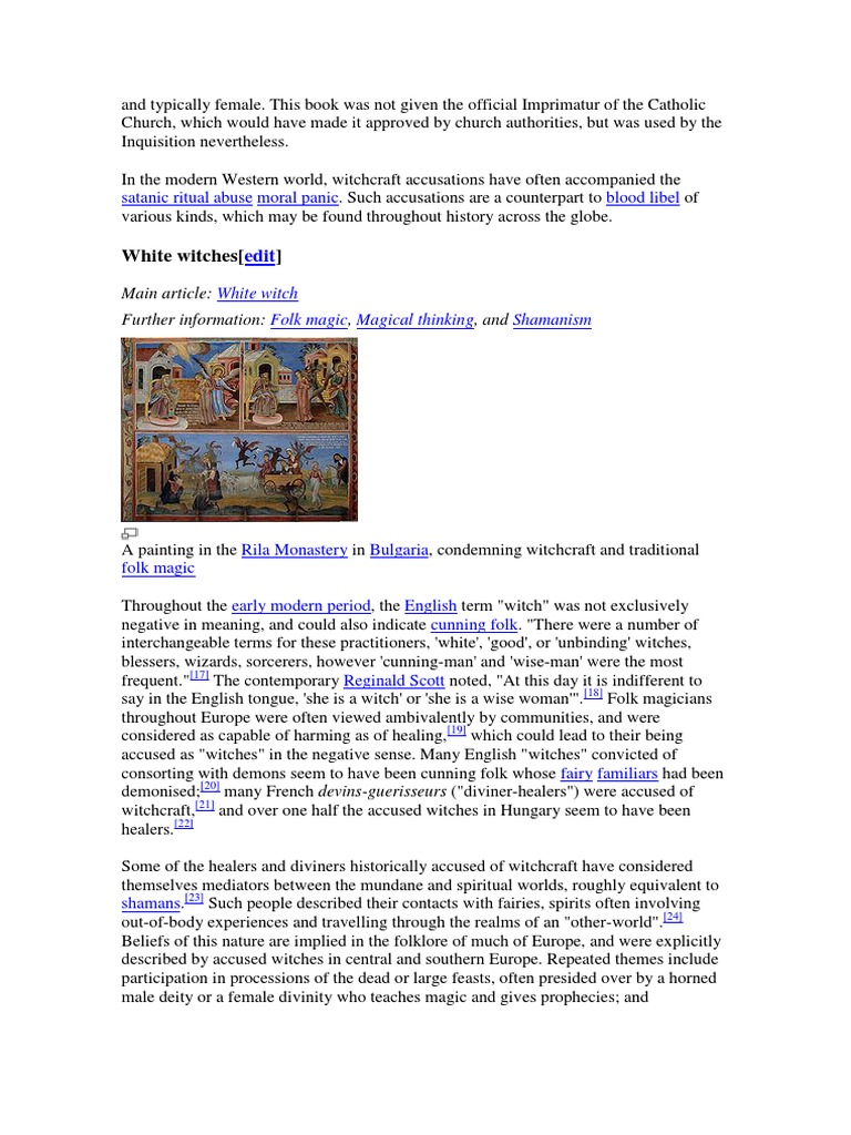 White Witches : Satanic Ritual Abuse Moral Panic Blood Libel | PDF ...
