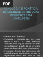 Fonética e Fonologia