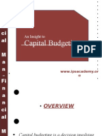 Capital Budgeting: An Insight To