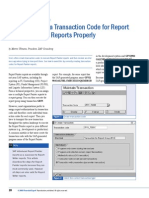 Create A Transaction Code For Report Painter Reports Properly