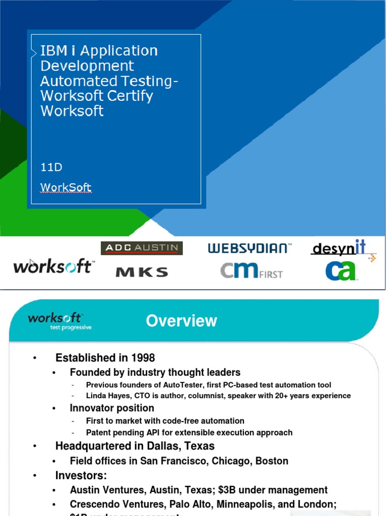 Worksoft Certify Testing Tool Tutorial