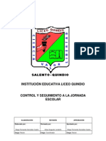 Control y Seguimiento a La Jornada Escolar