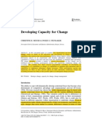Developing Capacity of Change Meyer