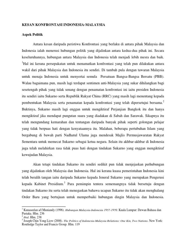 Kesan Konfrontasi Indonesia Pdf