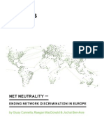 Net Neutrality: Ending Network Discrimination in Europe