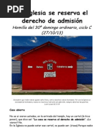 30OrdC - La Iglesia Se Reserva El Derecho de Admisión