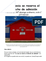 30OrdC - La Iglesia Se Reserva El Derecho de Admisión