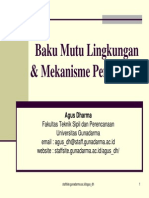 Baku Mutu Lingkungan Dan Mekanisme Pemantauan (Presentation) PDF