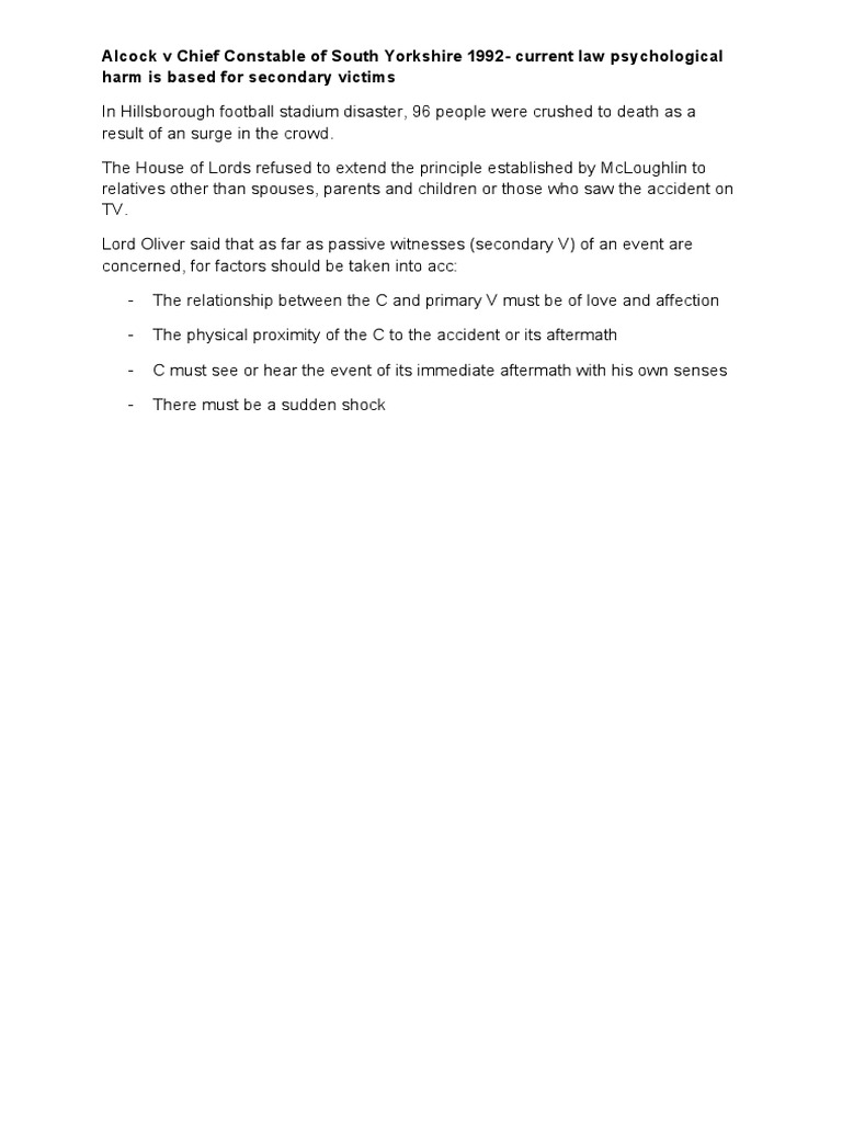 Tort Cases doc Negligence Causation Law 