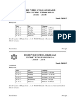 Dated: 24.10.13: Date Day Timings