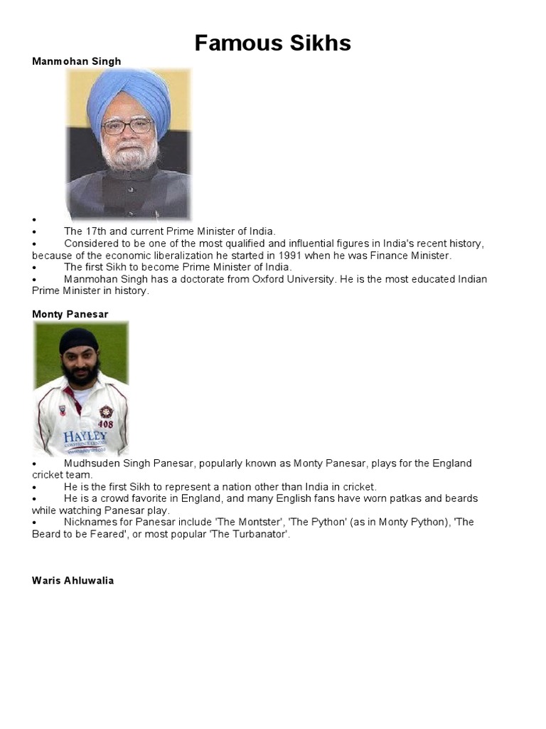 Famous Sikh | PDF | Travel