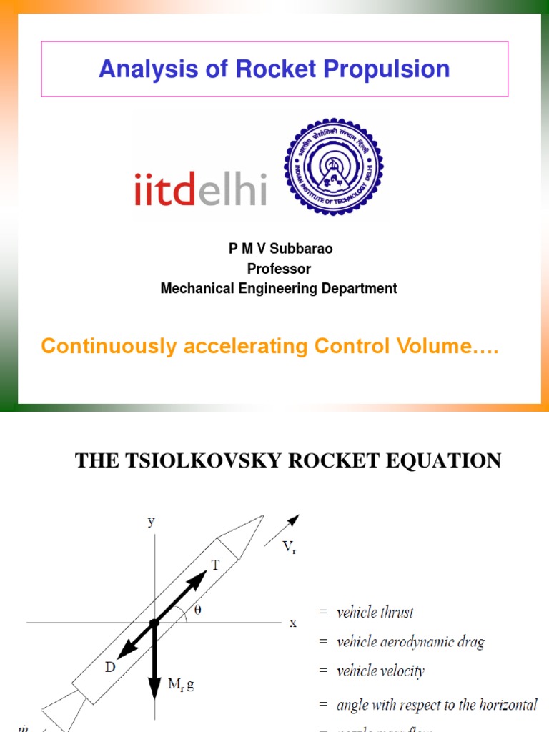 Rocket Propulsion and Tsiolkovsky Equation | PDF | Rocket Propellant ...