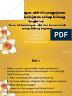 Perancangan Aktiviti Pengajaran Dan Pembelajaran Setiap Bidang Kegiatan