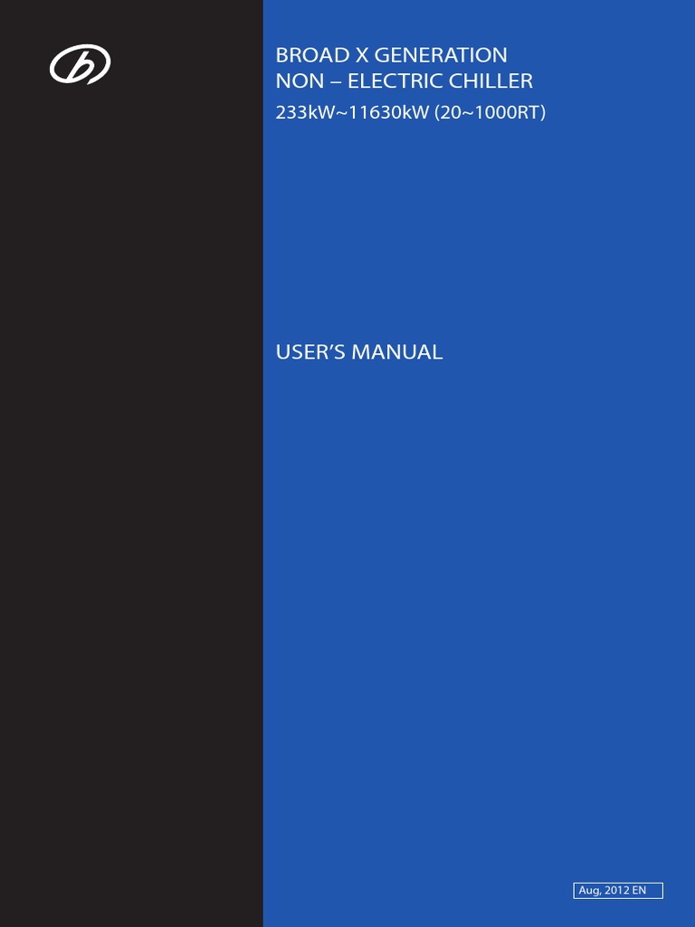 BROAD Non-Electric Chiller Manual | PDF | Hvac | Air Conditioning