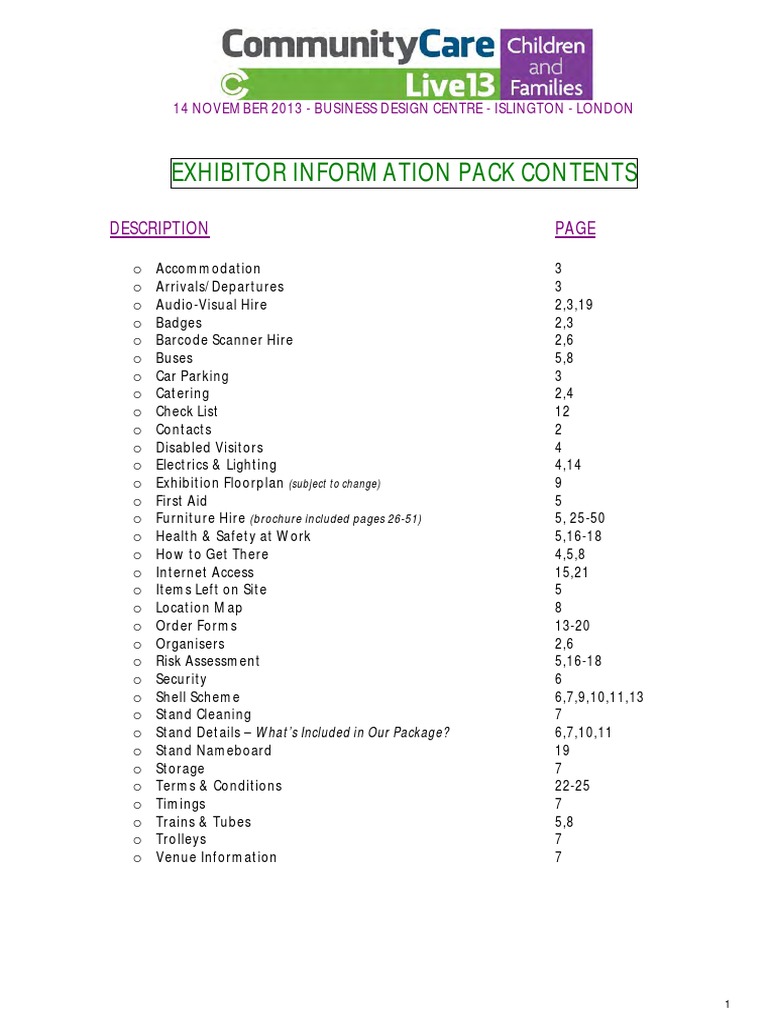 Exhibitor Information Pack - C | PDF | Credit Card | Debit Card