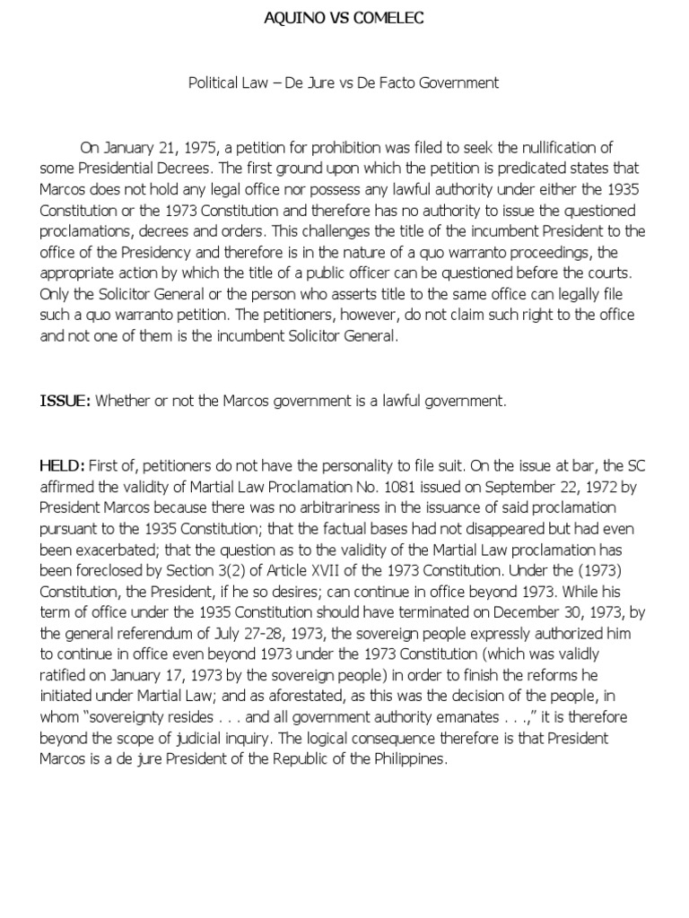 Aquino vs comelec pdf pdf