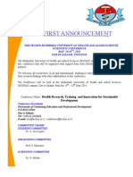 Announcement MUHAS 2nd Scienctific Conference 15.10.2013 PDF