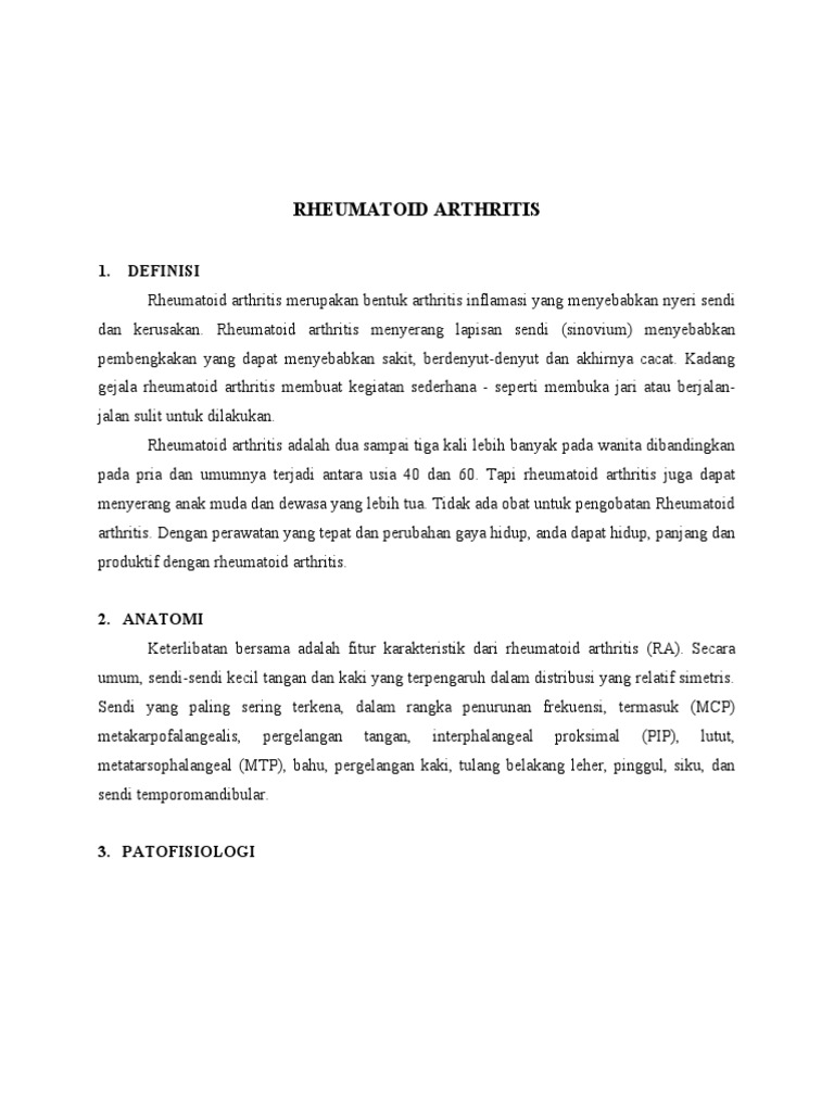 Rheumatoid Arthritis Pdf