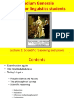 Lecture 2, Scientific Reasoning and Praxis