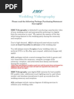 Download KMK Wedding Videography Package Pricing by Kevin-Nicole Kitt SN178687044 doc pdf