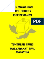 Malaysian Civil Society GE13 Demands PDF