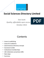 Social Sciences Directory - A view on Open Access