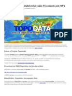 Topodata - Modelo Digital de Elevação Processado Pelo INPE