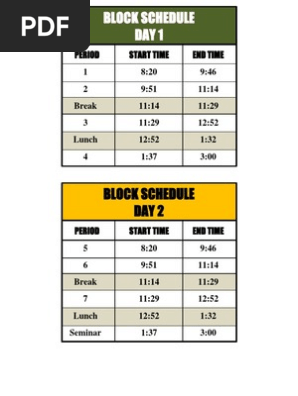 block schedule new